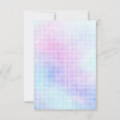 sprookje kasteel thema bruiloft RSVP kaartje (Achterkant)