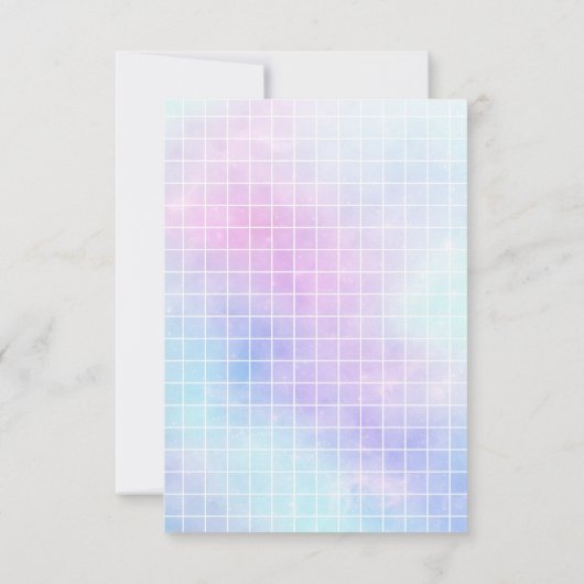 sprookje kasteel thema bruiloft RSVP kaartje (Achterkant)