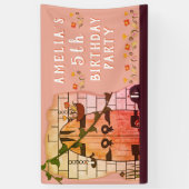 Sprookje Kasteeldeur Bloemenmeisje Verjaardagsfees Spandoek (Verticaal)