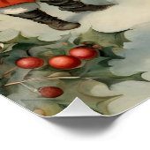 Sprookje Kerst Gnomen in het Bos Perfect Poster (Hoek)