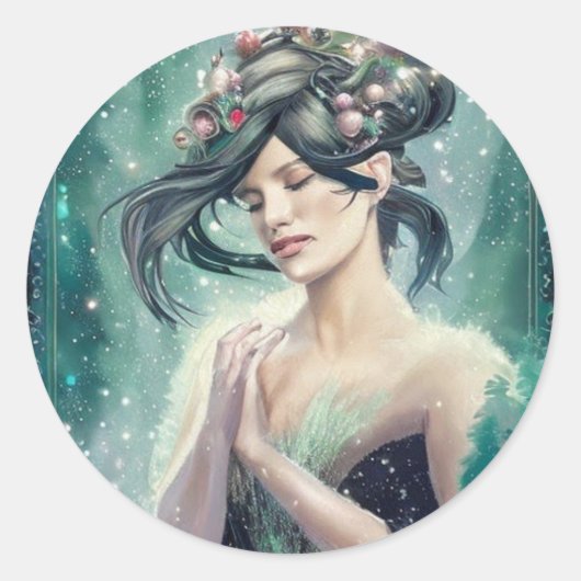 Sprookje Kerst sticker (Voorkant)