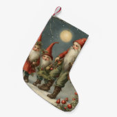 Sprookje Kerstmis Gnome Familie in Winterbos Kleine Kerstsok (Voorkant (Hangend))