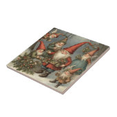 Sprookje Kerstmis Gnomen in het bos Tegeltje (Zijkant)