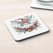 Sprookje Kerstmis Vlinder Bier Onderzetter (Linkerzijde)