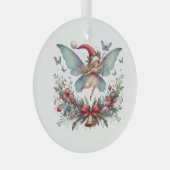 Sprookje Kerstmis Vlinder Glas Ornament (Voorkant Rechts)