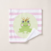 Sprookje Kikkerprins Roze Strepen Bad Handdoek (Wasdoekje)