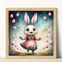 Sprookje konijn meisje print Schattige Kinder Post