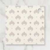 Sprookje Koninklijke Prinses Carriage Blush Aqua Bedankjes Labels (Achterkant)