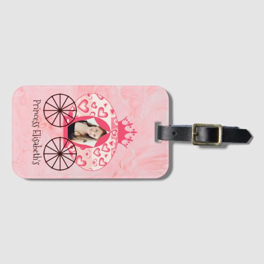 Sprookje Koninklijke Prinses Carriage Meisje Verja Bagagelabel (Voorkant (horizontaal))