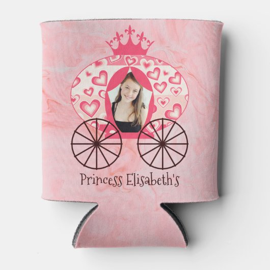 Sprookje Koninklijke Prinses Carriage Meisje Verja Blikjeskoeler (Voorkant)