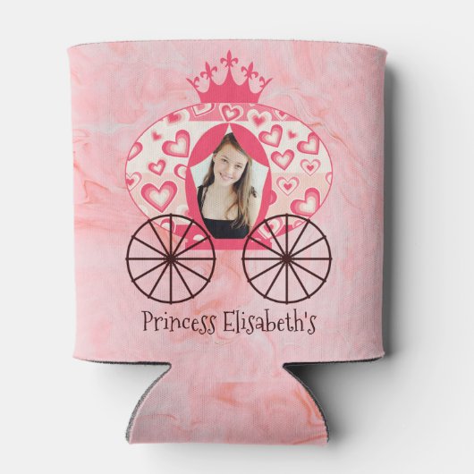 Sprookje Koninklijke Prinses Carriage Meisje Verja Blikjeskoeler (Achterkant)