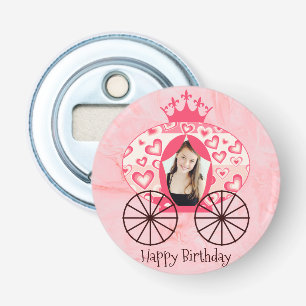 Sprookje Koninklijke Prinses Carriage Meisje Verja Button Flesopener