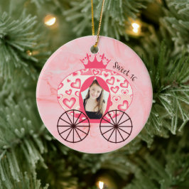 Sprookje Koninklijke Prinses Carriage Meisje Verja Keramisch Ornament
