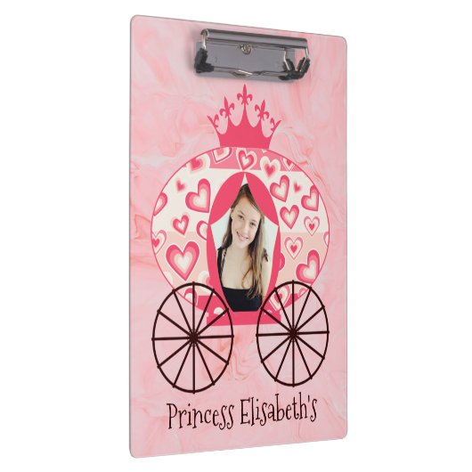 Sprookje Koninklijke Prinses Carriage Meisje Verja Klembord (Rechts)