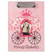 Sprookje Koninklijke Prinses Carriage Meisje Verja Klembord (Voorkant)