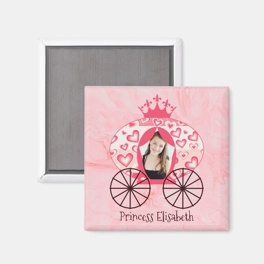 Sprookje Koninklijke Prinses Carriage Meisje Verja Magneet (Voorkant / Achterkant)
