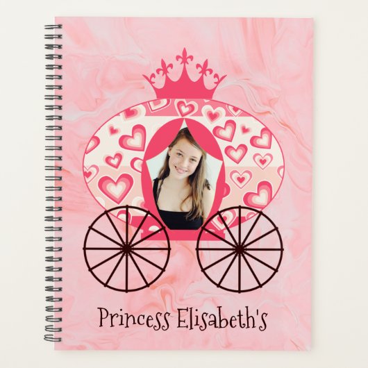 Sprookje Koninklijke Prinses Carriage Meisje Verja Planner (Voorkant)