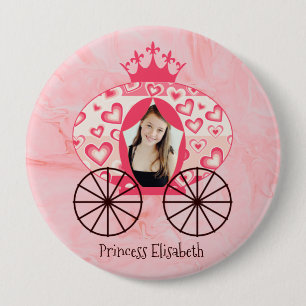 Sprookje Koninklijke Prinses Carriage Meisje Verja Ronde Button 4,0 Cm