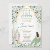 Sprookje Koninklijke Prinses Licht Mint Groene Qui Kaart (Voorkant)