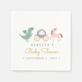 Sprookje Leuke Dragon Baby shower servetten (Voorkant)