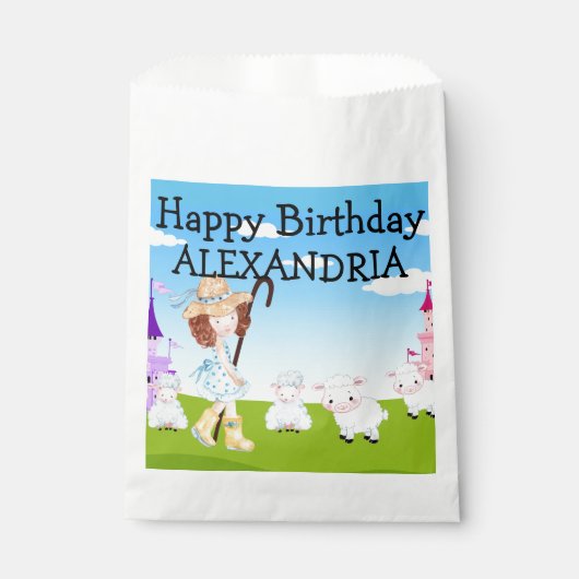 Sprookje Little Bo Peep Sheep Bedankzakje (Voorkant)