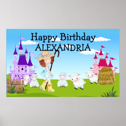 Sprookje Little Bo Peep Sheep Poster (Voorkant)