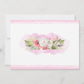 Sprookje Magische Bloemen Roze 1e Verjaardagsfeest Kaart (Achterkant)