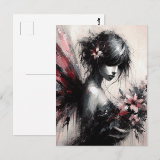 Sprookje met bloemen briefkaart (Voorkant / Achterkant)