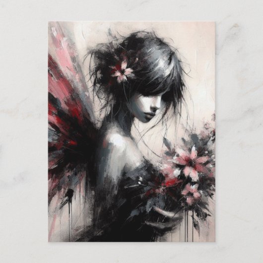 Sprookje met bloemen briefkaart (Voorkant)