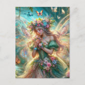 Sprookje met bloemen briefkaart (Voorkant)