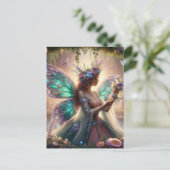 Sprookje met bloemen briefkaart (Staand voorkant)