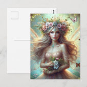 Sprookje met bloemen briefkaart (Voorkant / Achterkant)