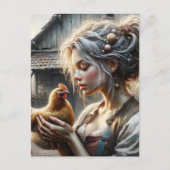 Sprookje met een kip briefkaart (Voorkant)