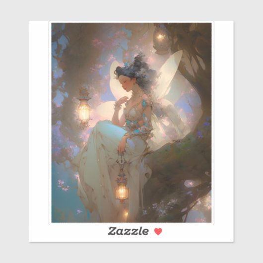 Sprookje met lantaarn sticker (Vel)