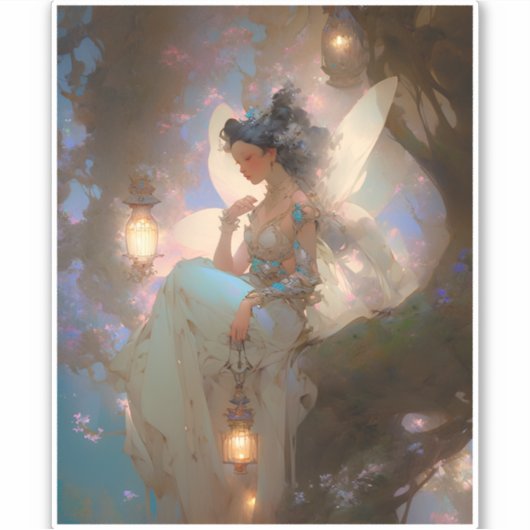 Sprookje met lantaarn sticker (Voorkant)