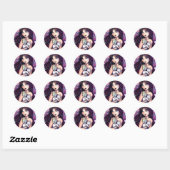 Sprookje met witte kat sticker van Molly Harrison (Vel)