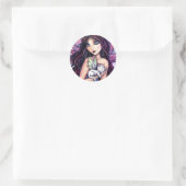 Sprookje met witte kat sticker van Molly Harrison (Tas)