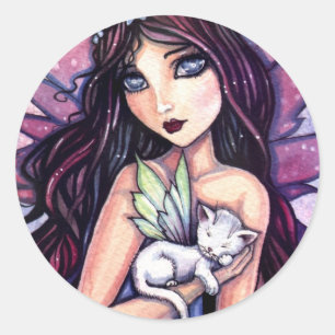 Sprookje met witte kat sticker van Molly Harrison