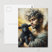 Sprookje met zwart lam briefkaart (Voorkant / Achterkant)
