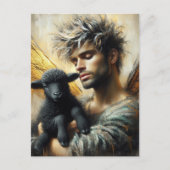 Sprookje met zwart lam briefkaart (Voorkant)