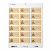 Sprookje middeleeuws kasteel bruiloft retour adres etiket (Full Sheet)