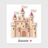 Sprookje Middeleeuwse Koninklijke Prinses Kasteel Sticker (Vel)