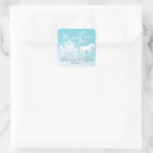 Sprookje nog lang en gelukkig vierkante sticker (Tas)