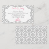 Sprookje Once Upon a Time Book Verzoek Grijs Roze Informatiekaartje (Voorkant / Achterkant)