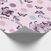 Sprookje Once Upon a Time met vlinders Cadeaupapier (Hoek)