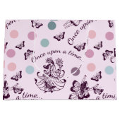 Sprookje Once Upon a Time met vlinders Groot Cadeauzakje (Voorkant)