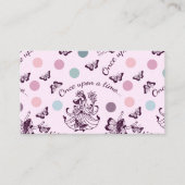 Sprookje Once Upon a Time met vlinders Visitekaartje (Voorkant)