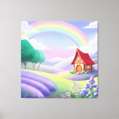 Sprookje onder de regenboog canvas afdruk (Voorkant)