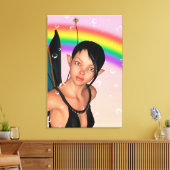 Sprookje onder Regenboog Canvas Afdruk (Insitu (Woonkamer))