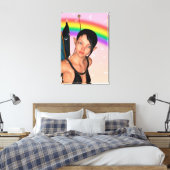 Sprookje onder Regenboog Canvas Afdruk (Insitu (Slaapkamer))